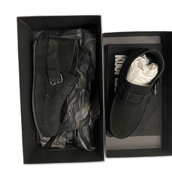New The Kooples suede leather moccasins black slip ons shoes NIB $475 41 10 - Picture 11 of 16